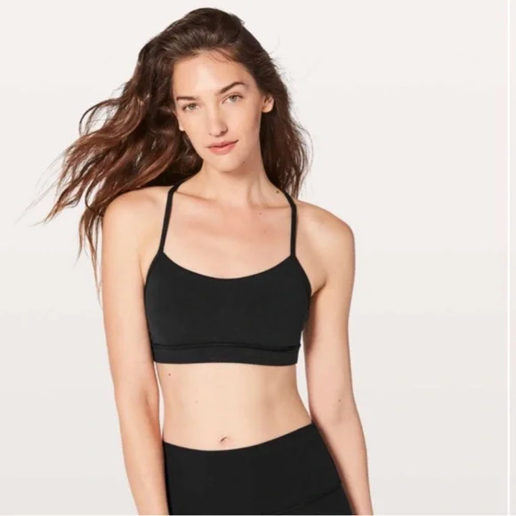 Pristine Excellent Pre-Loved Lululemon Flow Y Bra *Nulu Black Size: 4 - Picture 2 of 6